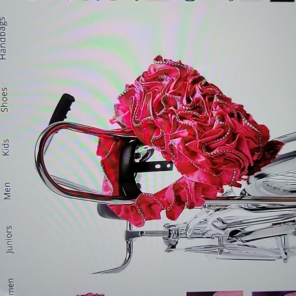 Betsey Johnson Frill Of It All Rhinstone Ruffle Shoulder Bag, Hot Pink NWT - Picture 10 of 12